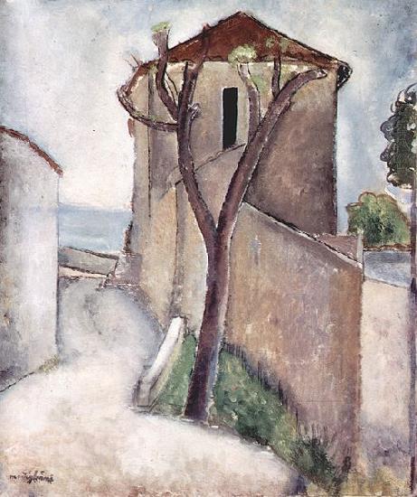 Amedeo Modigliani Baum und Haus Germany oil painting art